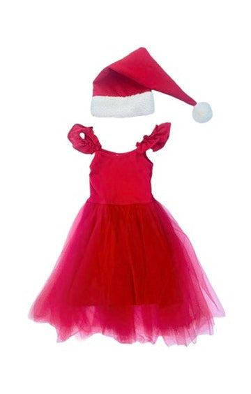 Red Elf Holiday Dress for Kids – Christmas Party Outfit - Eco-friendly stocking stuffer
