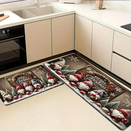 VIKAMA Christmas Carpet Kitchen Rug Long Carpet Waterproof Outdoor Carpet Door Mat Rug For Bedroom Carpet For Live Room