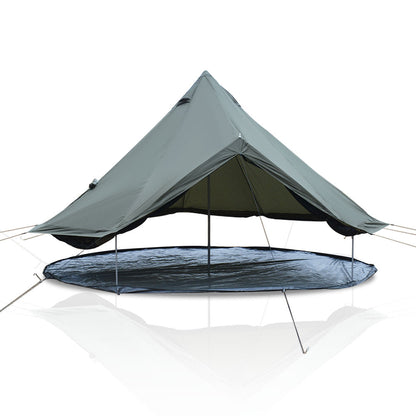 13.1FT 4-Season Bell Tent for 8 People | Glamping Yurt with Stove Jack, Roll-Up Walls & Mesh Ventilation — Green/Beige