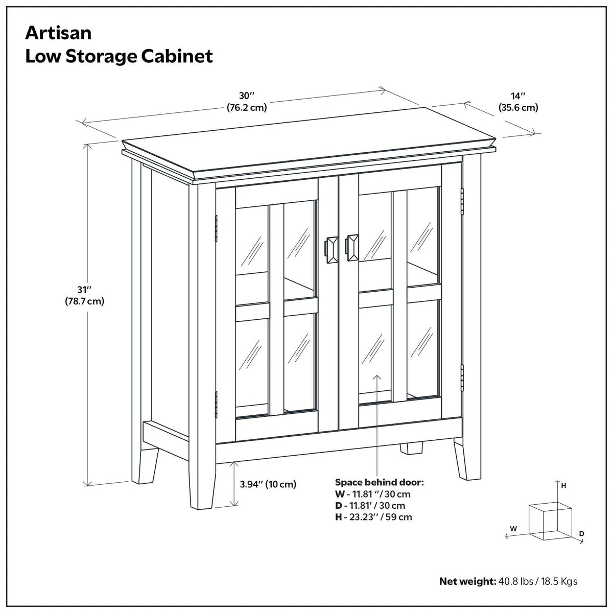 Artisan - Handcrafted Low Storage Cabinet