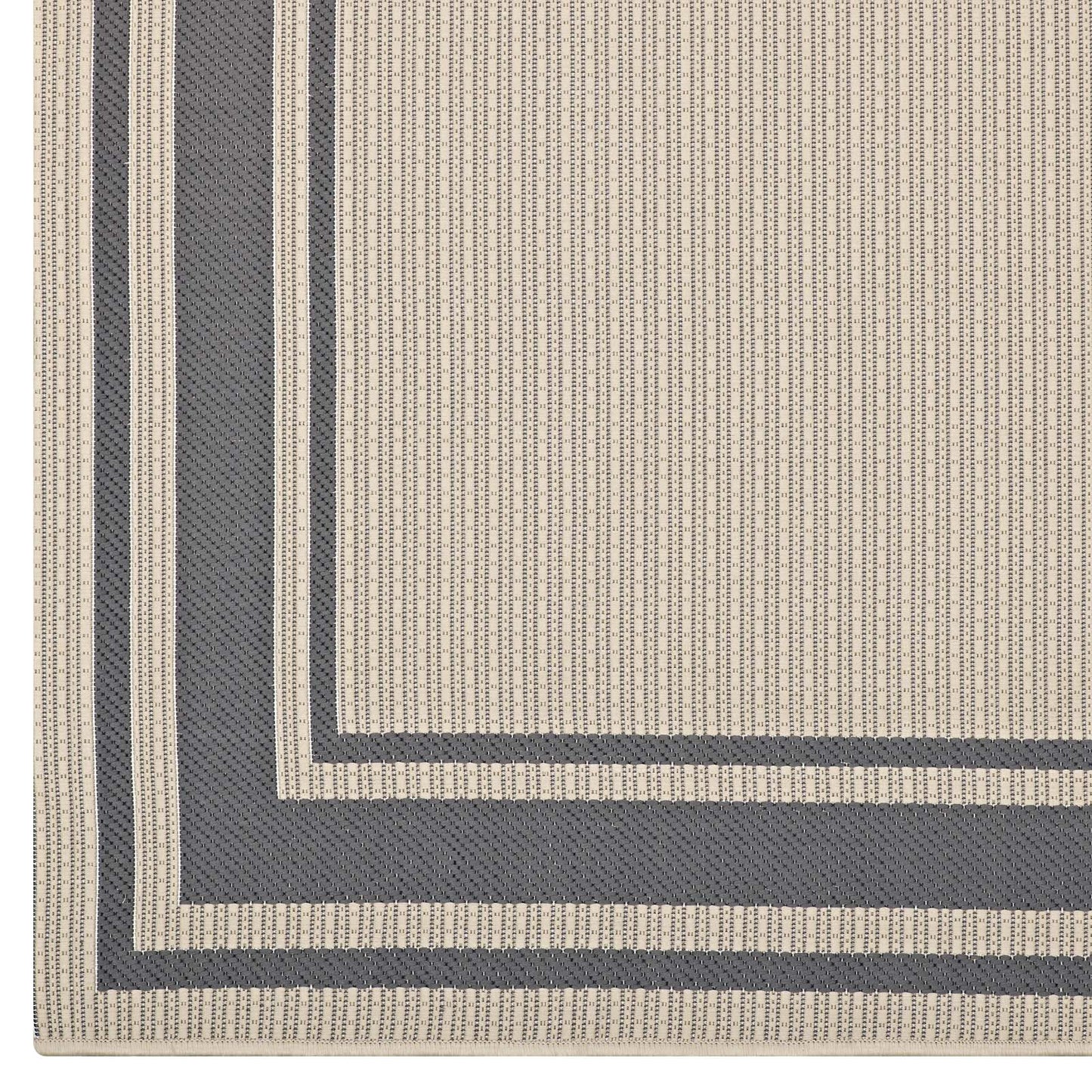Rim Solid Border Indoor and Outdoor 5x8 Area Rug by Modway