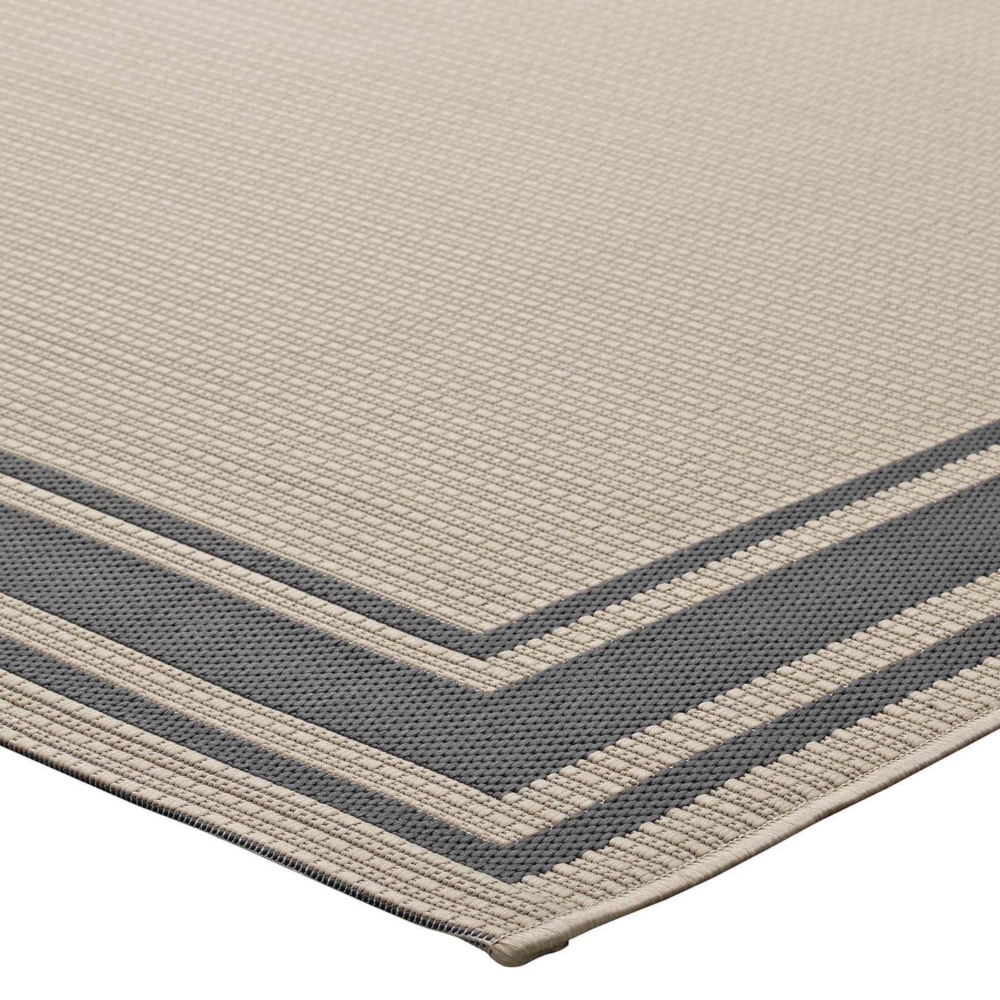 Rim Solid Border Indoor and Outdoor 5x8 Area Rug by Modway