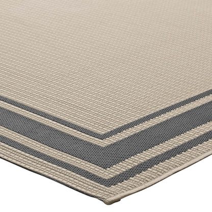 Rim Solid Border Indoor and Outdoor 5x8 Area Rug by Modway