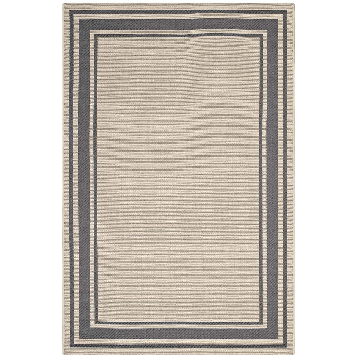 Rim Solid Border Indoor and Outdoor 5x8 Area Rug by Modway
