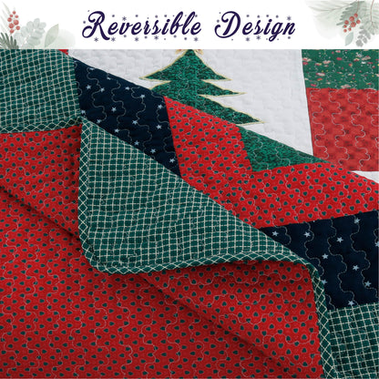 Merry Christmas Reversible Quilt Bedding Set