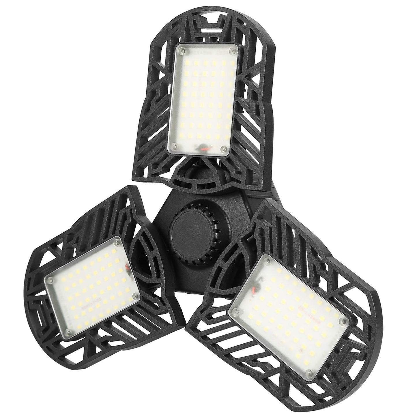 LED Garage Light,  E26/E27 80W 7000LM 6500K Garage Ceiling Light Deformable Workshop Lamp Die Cast Aluminum LED Ceiling Light Bulbs with 3 Adj