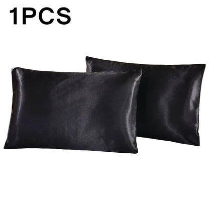 1Pc Queen Satin Silk Pillowcase | Silky Smooth Cooling Bed Pillow Cover for Hair and Skin