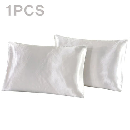 1Pc Queen Satin Silk Pillowcase | Silky Smooth Cooling Bed Pillow Cover for Hair and Skin