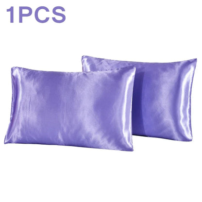 1Pc Queen Satin Silk Pillowcase | Silky Smooth Cooling Bed Pillow Cover for Hair and Skin