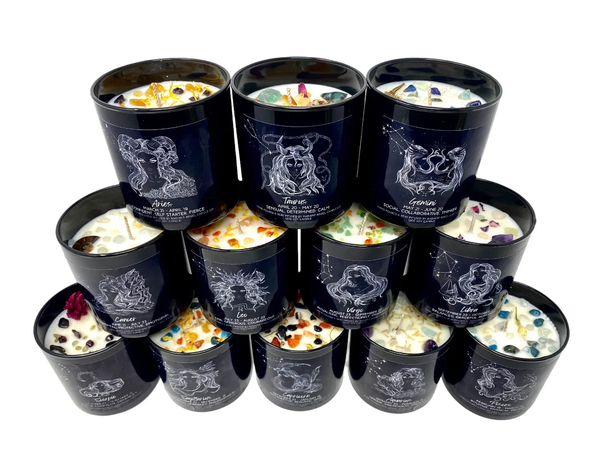 The Zodiac Goddess Line- Scented Crystal Candles