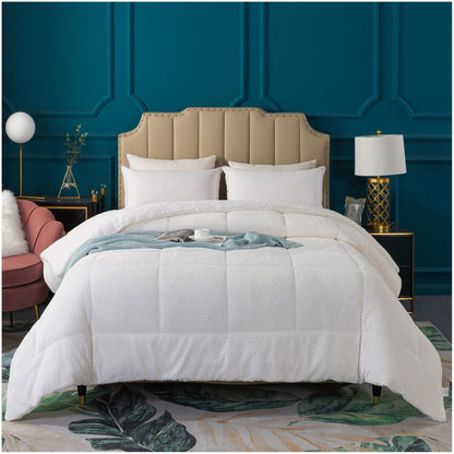 Kasentex Reversible All-Season Plush Comforter Set Twin/Queen/King - Warm Plush Bedding for Winter