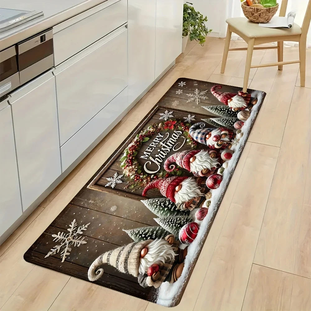 VIKAMA Christmas Carpet Kitchen Rug Long Carpet Waterproof  Outdoor Carpet Door Mat Rug For Bedroom Carpet For Live Room