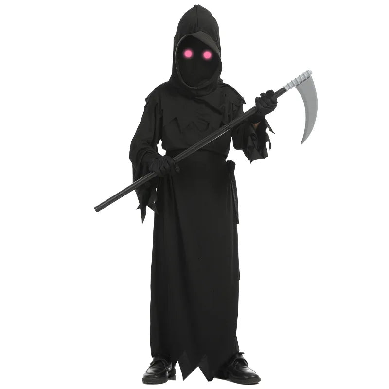 Kids Grim Reaper Costume – Skeleton Glow Halloween Outfit