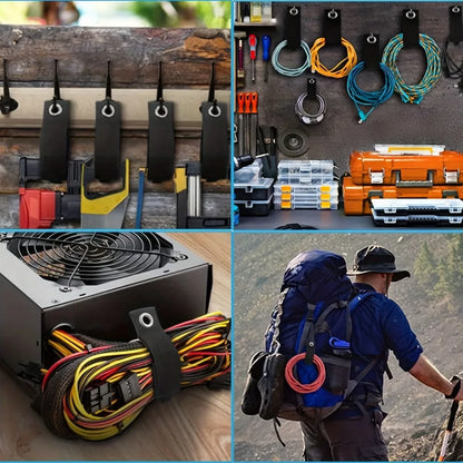 Heavy-Duty Storage Straps Reusable Extension Cord Organizer Cable Ties Hose Storage Accessory Holder Garage Organization