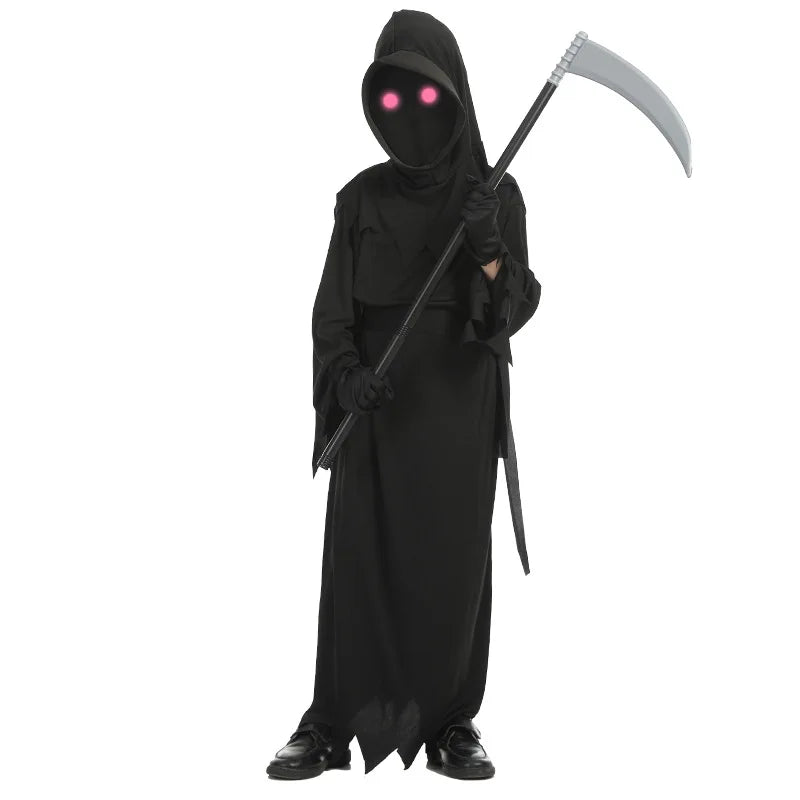 Kids Grim Reaper Costume – Skeleton Glow Halloween Outfit