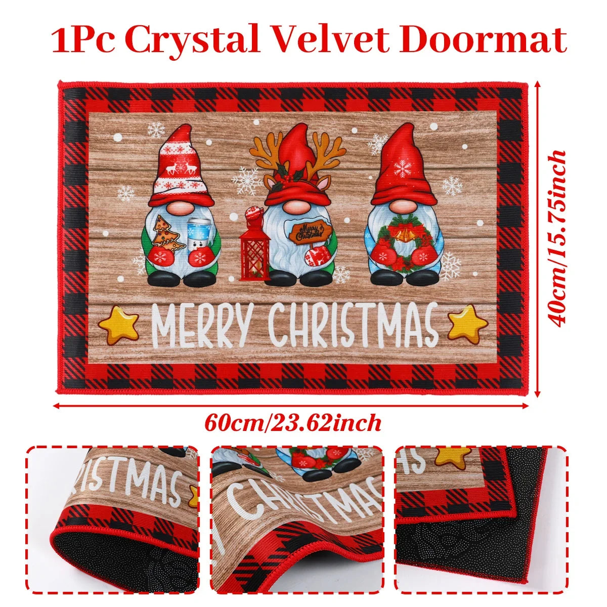 Christmas Floor Mat Outdoor Carpet Christmas Decor for Home 2025 Navidad Natal Santa Claus Door Mat Xmas Ornament New Year 2026