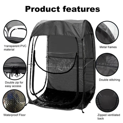 Pop-Up Sports Shelter Tent | Windproof & Waterproof Portable Canopy for Fishing, Camping & Outdoor Events