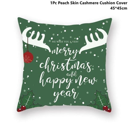 Christmas Pillowcase Santa Cluas Pillow Covers Xmas Holiday Couch Pillows Rustic Christmas Decorations Winter Pillowcase For Home Living Room Xmas Ornaments Navidad Gifts