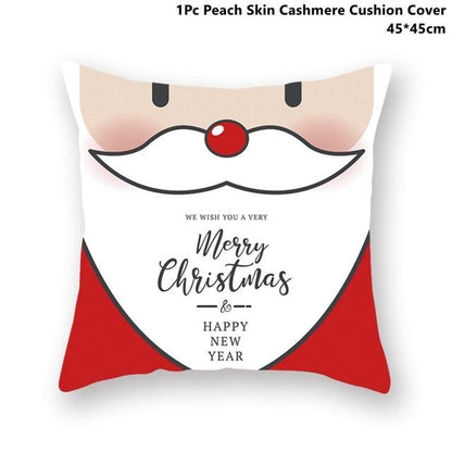 Christmas Pillowcase Santa Cluas Pillow Covers Xmas Holiday Couch Pillows Rustic Christmas Decorations Winter Pillowcase For Home Living Room Xmas Ornaments Navidad Gifts