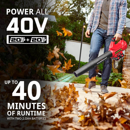 450CFM Cordless Leaf Blower w/ Two 20V Battery and Charger DB2201B