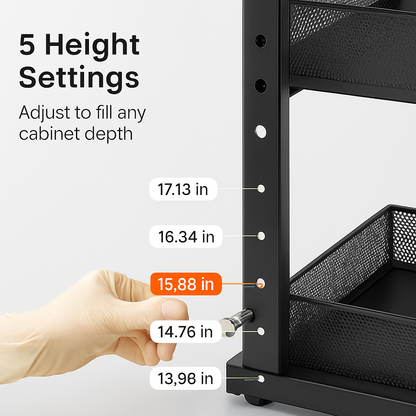 Under Sink Organizer - 2-Tier Pull-Out Baskets