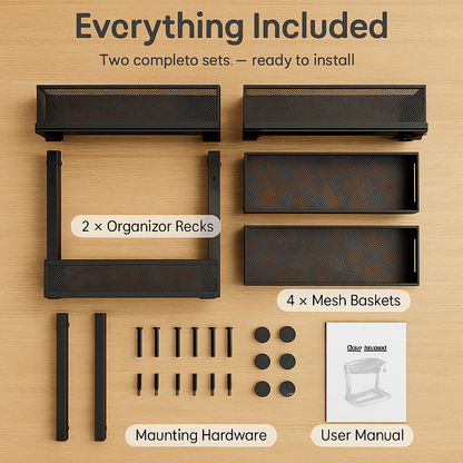 Under Sink Organizer - 2-Tier Pull-Out Baskets