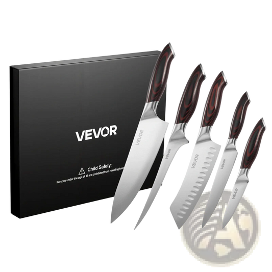 Kitchen Knife Set 5 Piece Damascus Steel Chef Knives