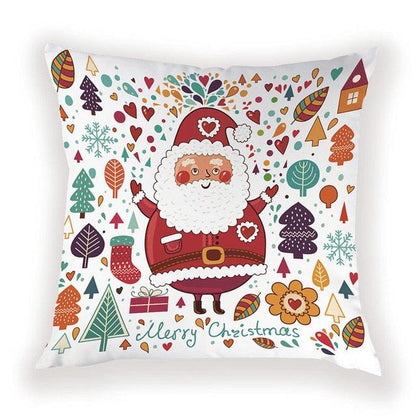 New Year Christmas Decorations Pillows Cover Christmas Décor for Home Christmas Tree Snowflake Snowman Reindeer Home Decor Throw Pillow Case Cushion Cover Santa Merry Christmas Gift Xmas 45x45cm