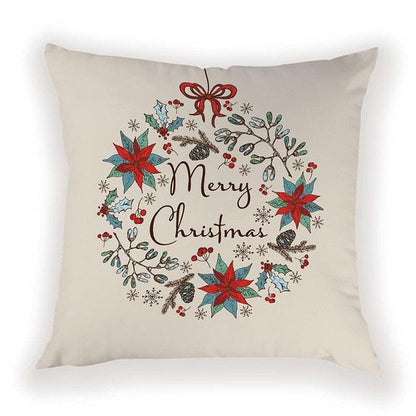 New Year Christmas Decorations Pillows Cover Christmas Décor for Home Christmas Tree Snowflake Snowman Reindeer Home Decor Throw Pillow Case Cushion Cover Santa Merry Christmas Gift Xmas 45x45cm