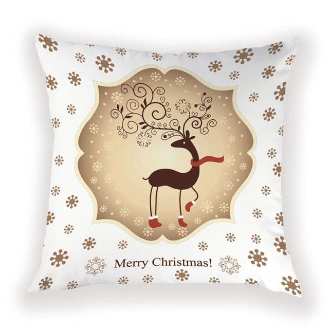 New Year Christmas Decorations Pillows Cover Christmas Décor for Home Christmas Tree Snowflake Snowman Reindeer Home Decor Throw Pillow Case Cushion Cover Santa Merry Christmas Gift Xmas 45x45cm
