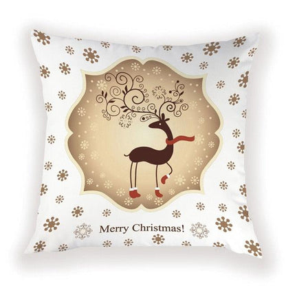 New Year Christmas Decorations Pillows Cover Christmas Décor for Home Christmas Tree Snowflake Snowman Reindeer Home Decor Throw Pillow Case Cushion Cover Santa Merry Christmas Gift Xmas 45x45cm