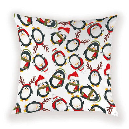 New Year Christmas Decorations Pillows Cover Christmas Décor for Home Christmas Tree Snowflake Snowman Reindeer Home Decor Throw Pillow Case Cushion Cover Santa Merry Christmas Gift Xmas 45x45cm