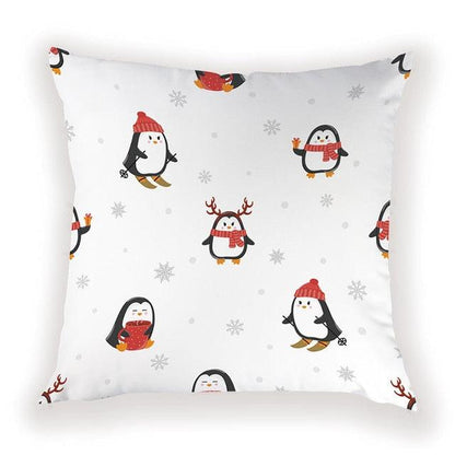 New Year Christmas Decorations Pillows Cover Christmas Décor for Home Christmas Tree Snowflake Snowman Reindeer Home Decor Throw Pillow Case Cushion Cover Santa Merry Christmas Gift Xmas 45x45cm