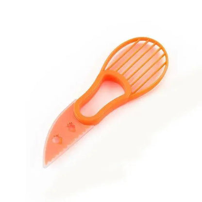 Unique Design 3 In 1 Avocado Slicer Shea Corer Butter Fruit Peeler Cutter Pulp Separator Plastic Knife Kitchen Vegetable Tools Kitchen Gadgets