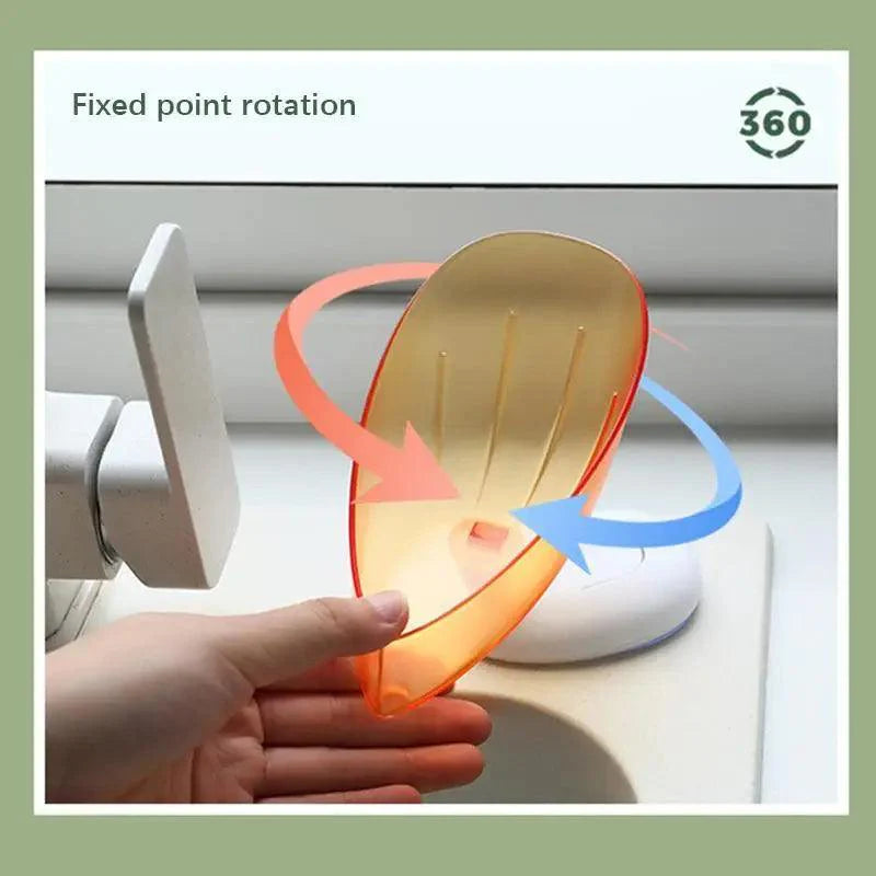 Unique Design Leaf Shape Soap Box Drain Soap Holder Box Bathroom Accessories Toilet Laundry Soap Box Bathroom Supplies Tray Gadgets