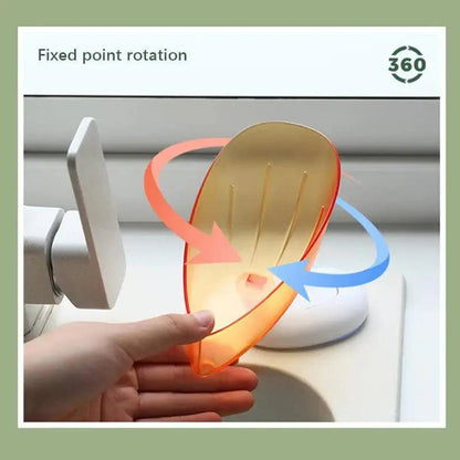 Unique Design Leaf Shape Soap Box Drain Soap Holder Box Bathroom Accessories Toilet Laundry Soap Box Bathroom Supplies Tray Gadgets