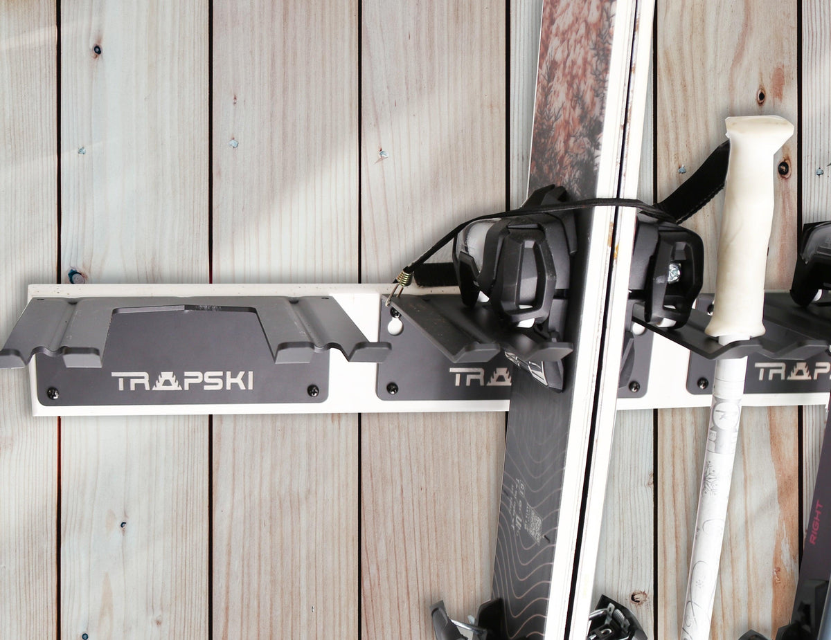 Wall Rack Holds Skis or Snowboard by Bindings, Yard Tools, Gear & Equipment - Made in the USA